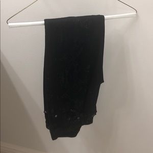 Snakeskin Print, sequined black straight jeans